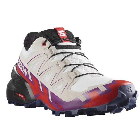 SALOMON SPEEDCROSS 6 (WHITE/SPARKLING GRAPE/FIERY RED) WOMEN'S SHOES | 7 - Picture 2 of 12